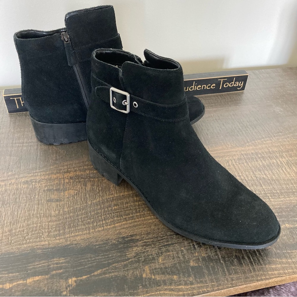 Cole Haan Black Suede Indiana Short Boot